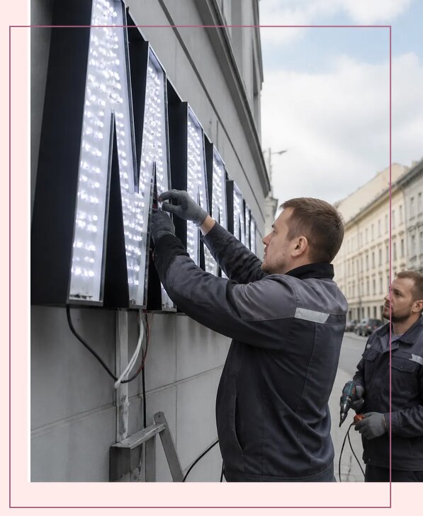 Изготовление и монтаж светодиодных LED вывесок в Рузаевке