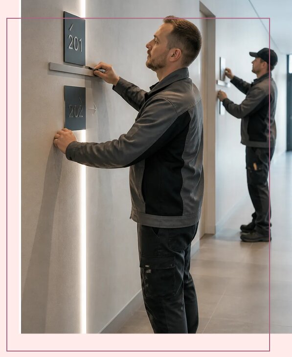 Изготовление указателей для помещений под ключ в Рузаевке
